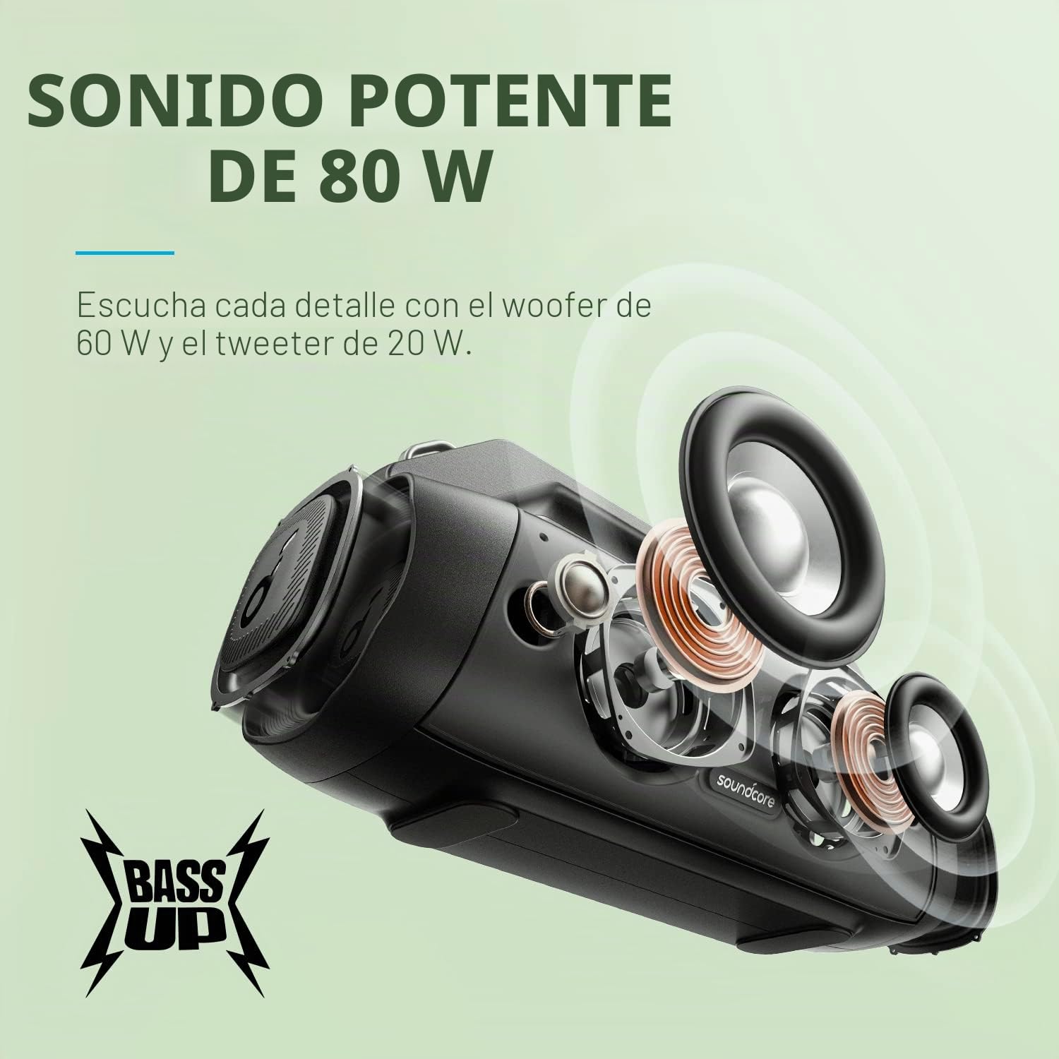 Soundcore Motion Boom Plus Altavoz Bluetooth Potente, Sonido de 80